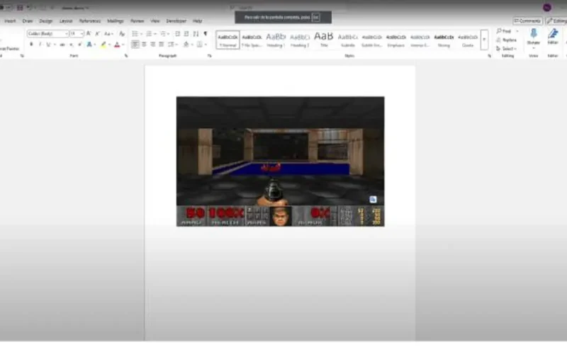 Ahora puedes jugar a Doom en Microsoft Word