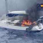 Herido grave un presunto narco al incendiar el velero con un alijo de cocaína para hundirlo