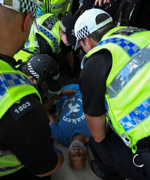 La policía británica detiene a casi 200 personas en Londres por apoyar al grupo Acción Palestina