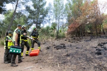 Desalojado un camping de El Vendrell (Tarragona) por un incendio que ha quemado quince vehículos