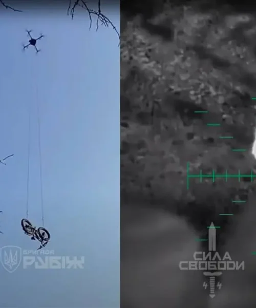 Rescatan con un dron y una bicicleta a un soldado de Ucrania rodeado por tropas rusas