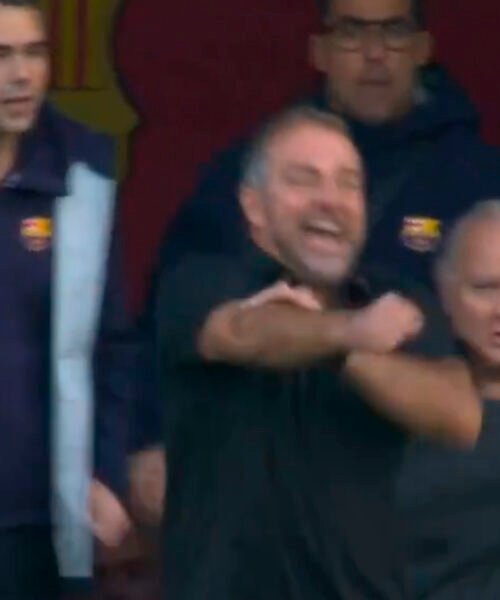 Hansi Flick y su lado más visceral tras sus peinetas ante el Girona