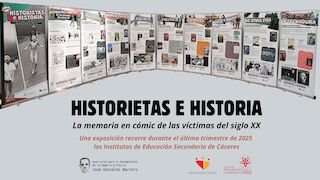Una muestra de cómic en institutos de Cáceres enseña la memoria de conflictos del siglo XX