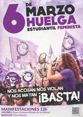El Sindicato de Estudiantes convoca huelga y concentraciones en Cáceres y Badajoz