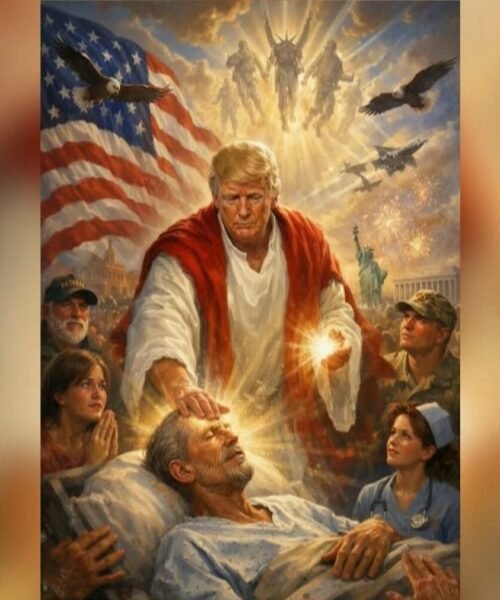 Trump elimina la imagen que publicó en la red social Truth en la que aparece como Jesucristo