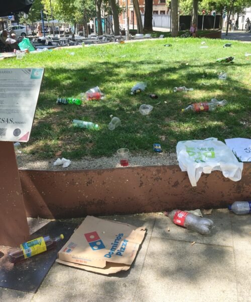 La resaca mundialista se deja sentir en Madrid en forma de basura