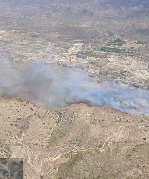 Más de 200 bomberos luchan contra dos incendios en Almería y Málaga