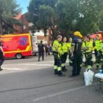 17 personas atendidas por el Samur tras un incendio en un edificio en Madrid