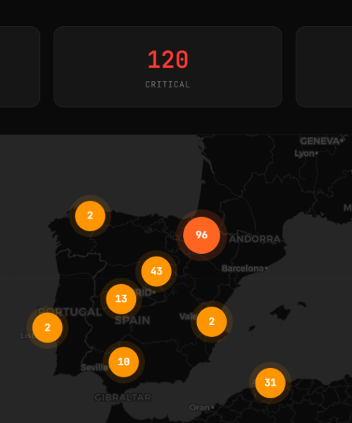 Así vigila la ESA los incendios en España en tiempo real: ahora mismo hay 199 activos