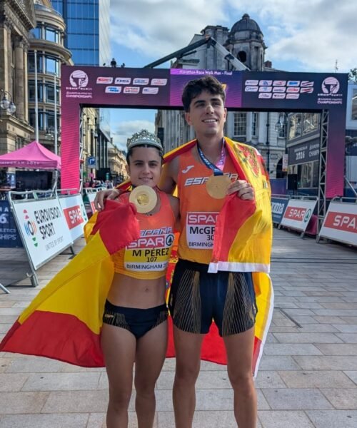 Histórica mañana de la marcha en el Europeo de Birmingham: oro para Paul McGrath y María Pérez, Miguel Ángel López subcampeón y bronce de Raquel González