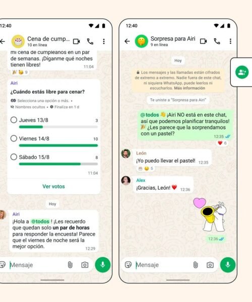 WhatsApp mejora los chats grupales: encuestas anónimas, menciones @todos y más novedades