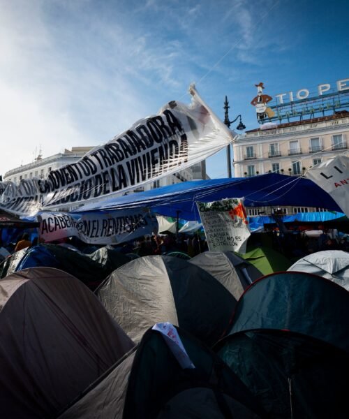 Los acampados en Sol deciden quedarse aunque parte del Sindicato de Inquilinas anuncia su salida progresiva